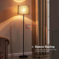 Star Drum Lamp Shade  Floor Lamp With Black And White Colour - rear_view
