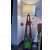 Walnut Wooden Floor Lamp with Shelf Natural Jute Shade - photo
