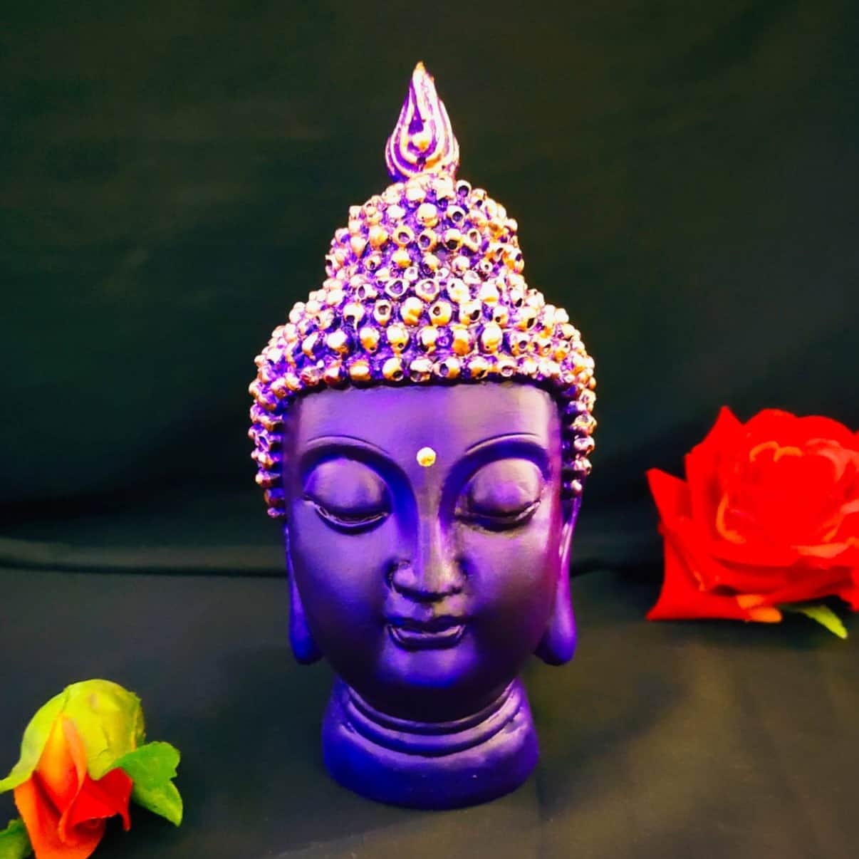Buddha Head Statue - front_view