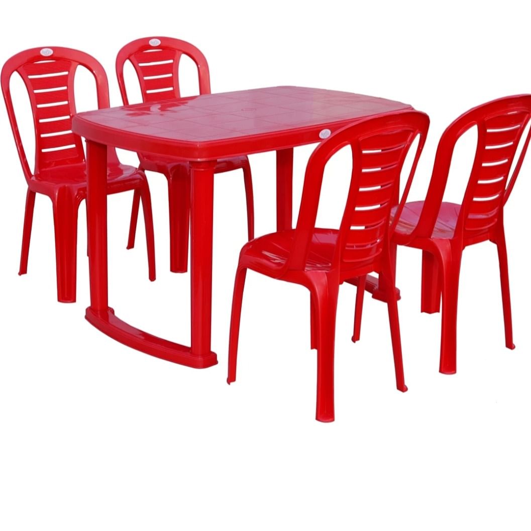 Plastic dining outlet table chair set