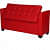 Polo Recamier with Storage in Red Colour - front_view