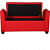 Polo Recamier with Storage in Red Colour - rear_view