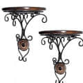 Wrought Iron Shelves Set of 2 Wall Bracket - front_view