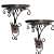 Wrought Iron Shelves Set of 2 Wall Bracket - front_view