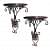 Wrought Iron Shelves Set of 2 Wall Bracket - top_view