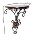 Wrought Iron Shelves Set of 2 Wall Bracket - rear_view