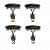 Wrought Iron Shelves Set of 2 Wall Bracket - left_view