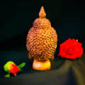 Buddha Head Statue (Golden) - rear_view