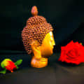 Buddha Head Statue (Golden) - right_view