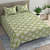 White Leave Queen Size Bed sheet - photo