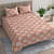 White Leaves Queen Size Bed sheet - photo