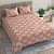 White Leaves Queen Size Bed sheet - front_view