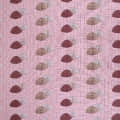 Pink Leaf Printed Queen Size Bedsheet With 2 Pillow Covers - top_view