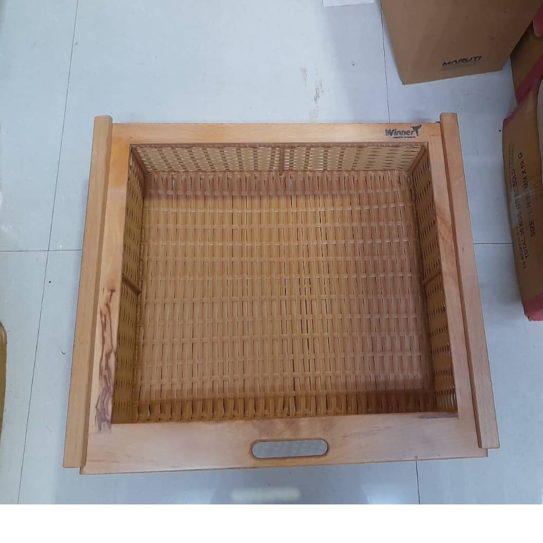 PVC Wicker Basket With Vertical Partition