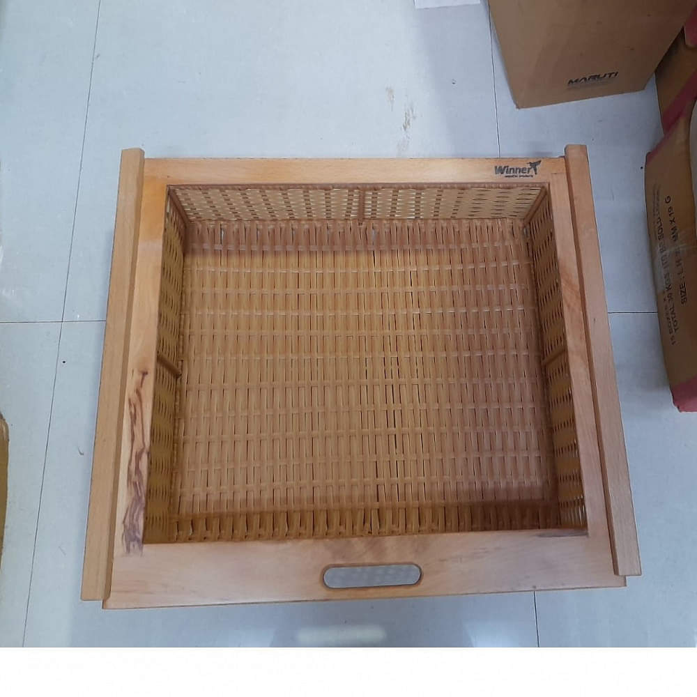 PVC Wicker Basket With Vertical Partition - photo