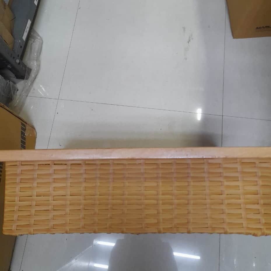 PVC Wicker Basket With Vertical Partition - top_view