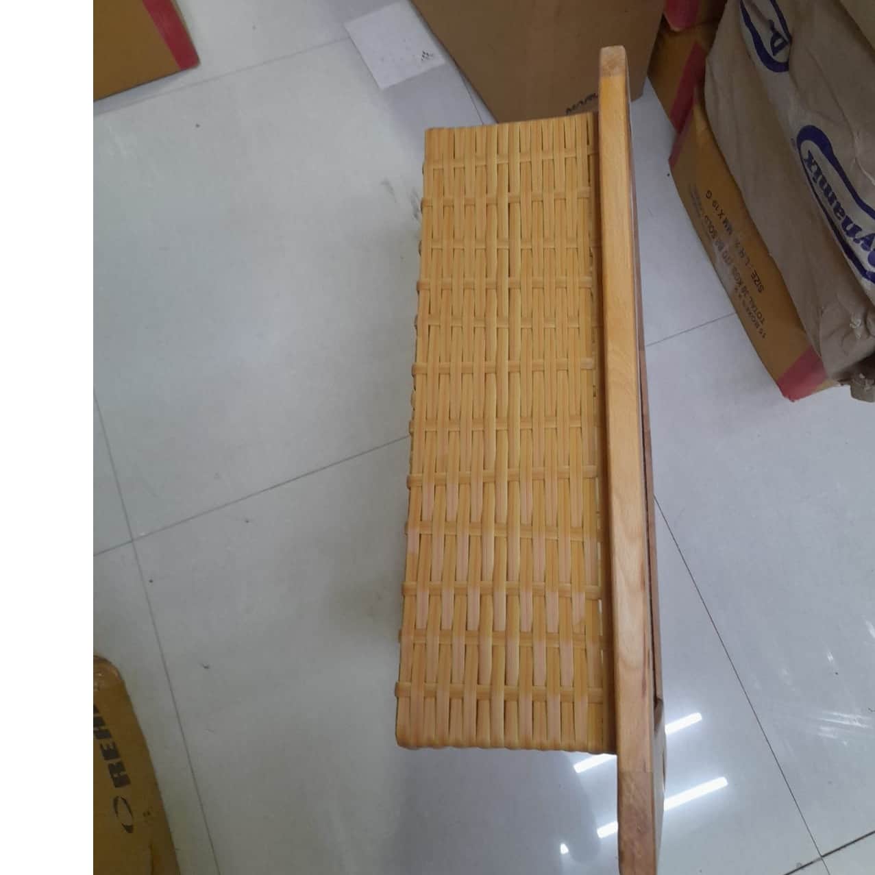PVC Wicker Basket With Vertical Partition - left_view