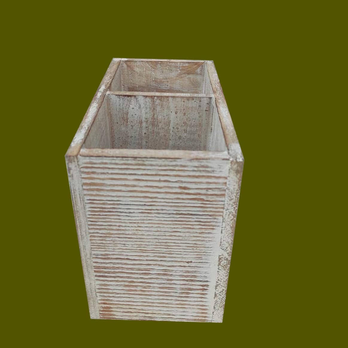 White Mango Wood Tissue Holder