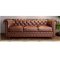 Elton 3 Seater Sofa In Brown Colour - front_view