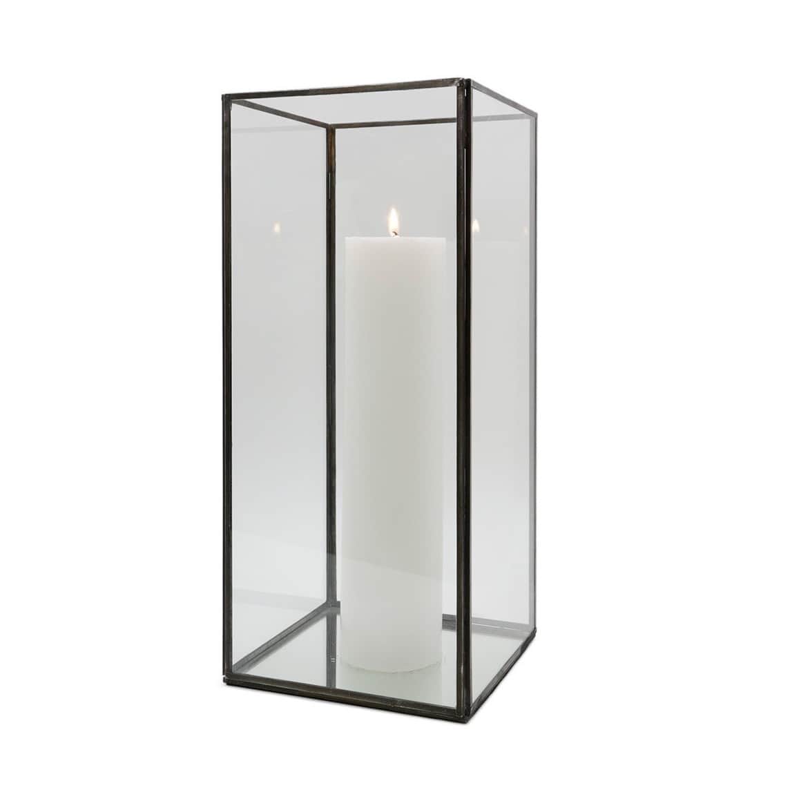 Glass Terrarium Antique Black Box Moonstone - top_view