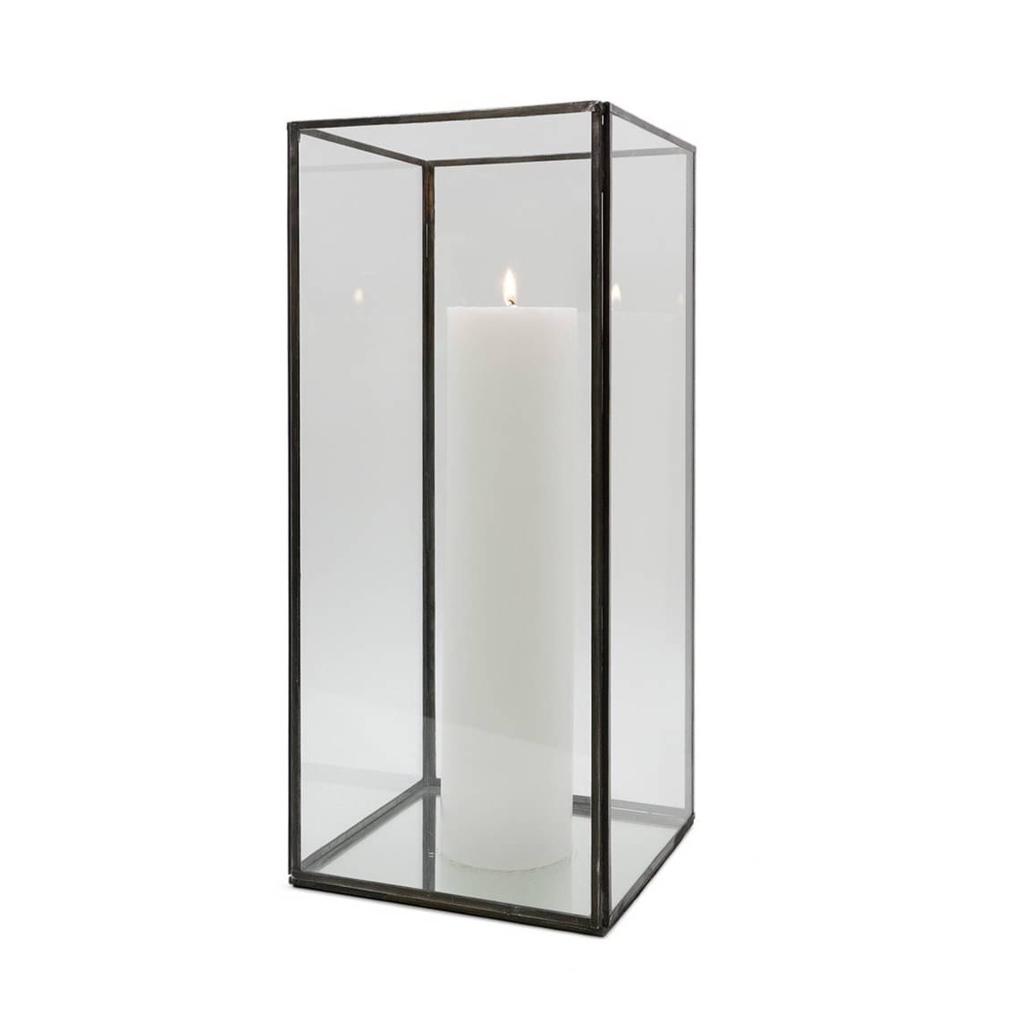 Glass Terrarium Antique Black Box Moonstone