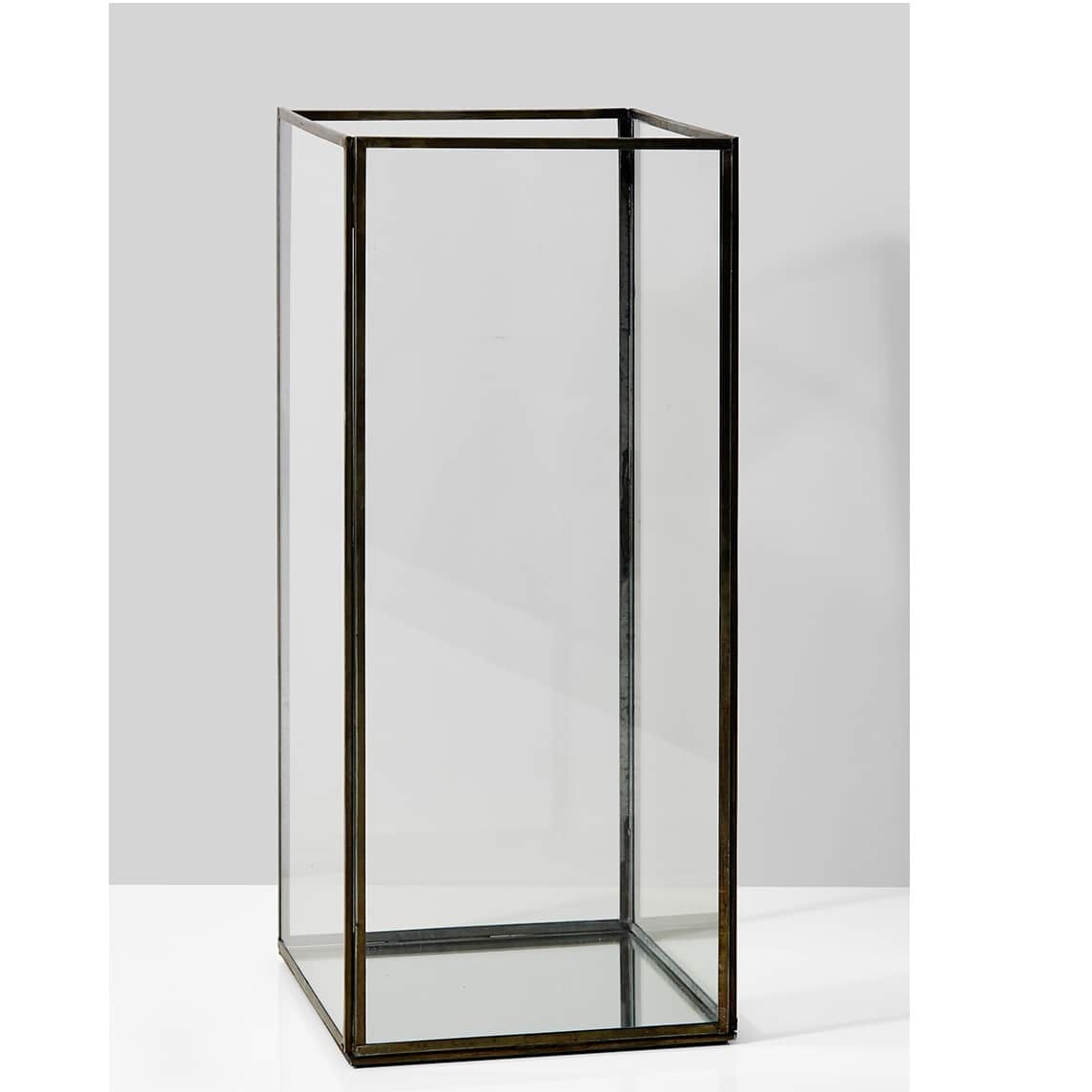 Glass Terrarium Antique Black Box Moonstone - rear_view