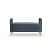 Blue Velvet Upholstered Tufted Bench With Gold Finished Legs - front_view