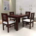 Maple Oak Finish 4 Seater Dining Table Set - photo