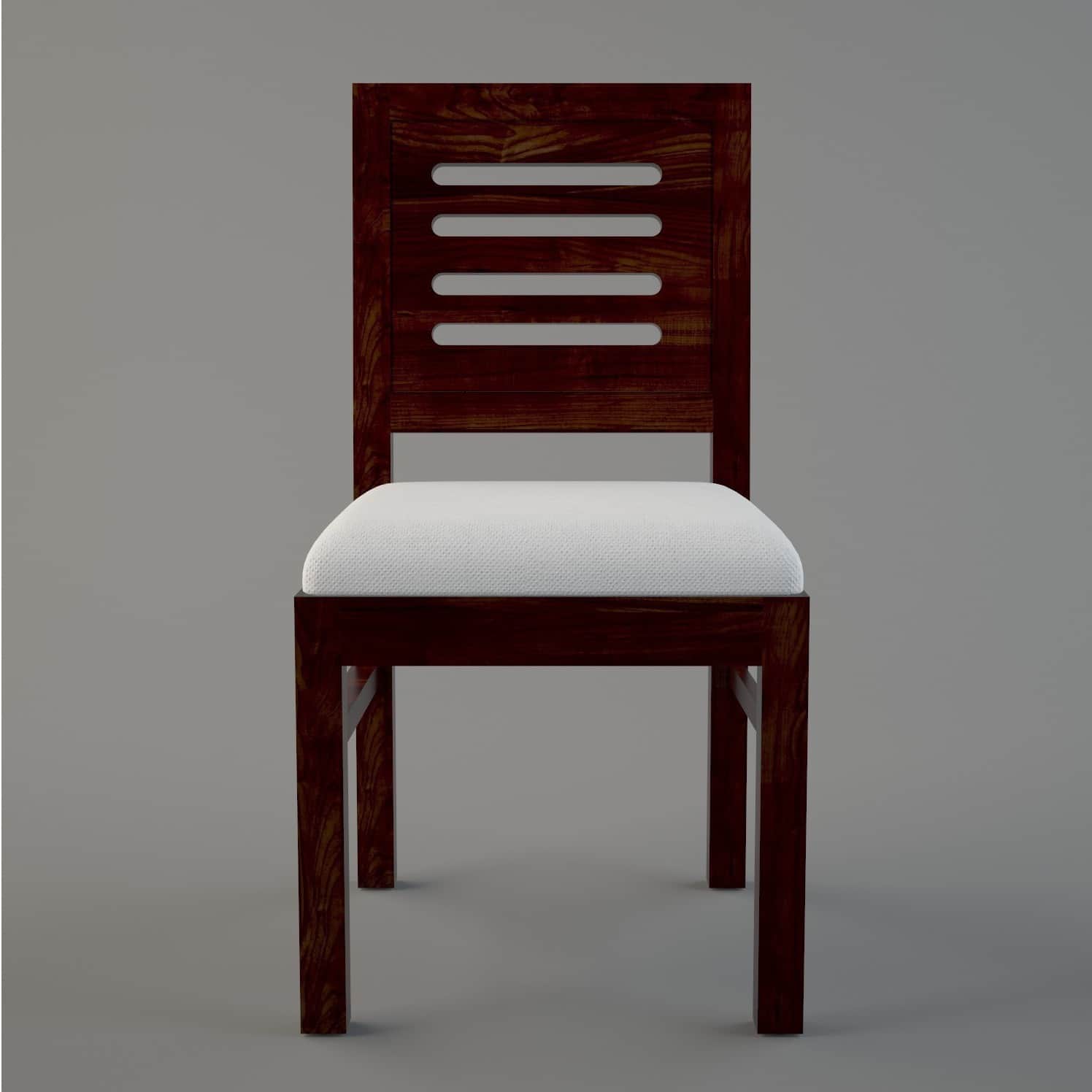 Maple Oak Finish 4 Seater Dining Table Set - rear_view