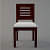 Maple Oak Finish 4 Seater Dining Table Set - rear_view