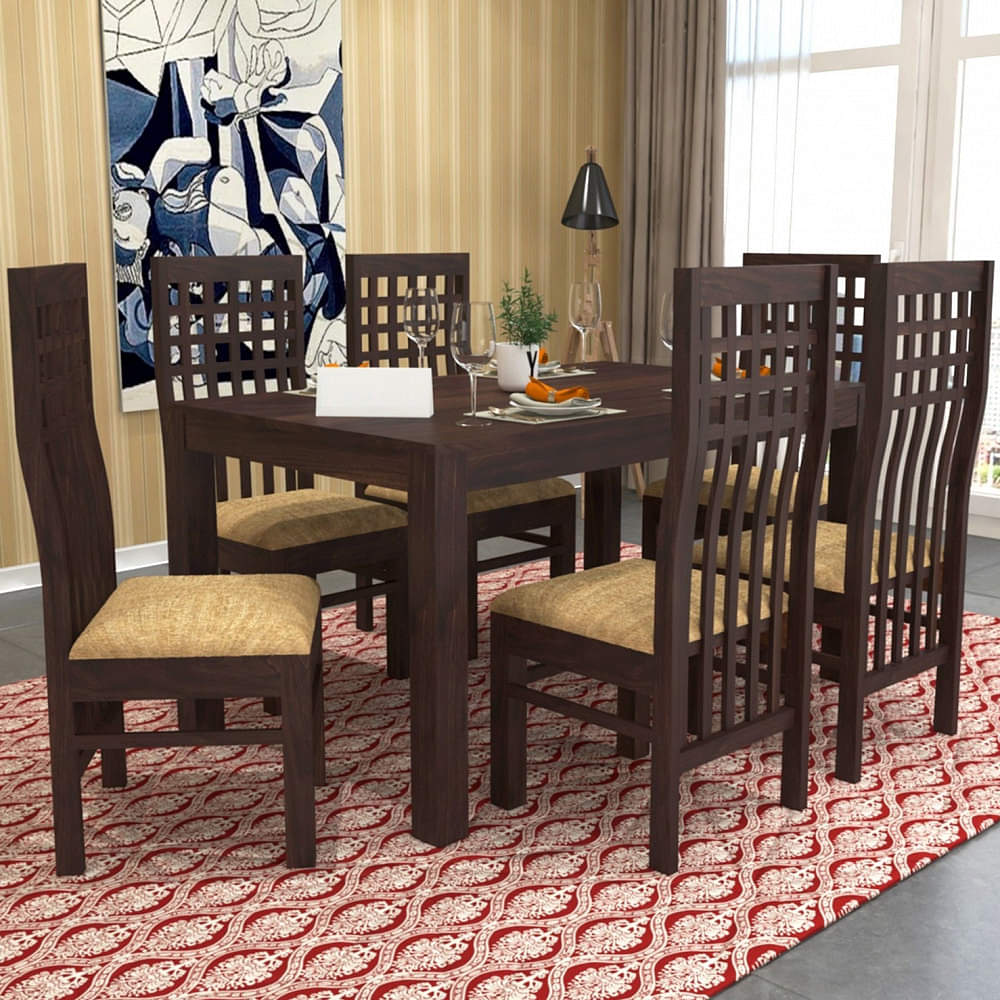 Premium 6 Seater Dining Wooden Set - photo