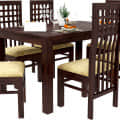 Premium 6 Seater Dining Wooden Set - front_view