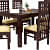 Premium 6 Seater Dining Wooden Set - front_view