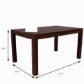 Premium 6 Seater Dining Wooden Set - top_view