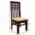 Premium 6 Seater Dining Wooden Set - rear_view