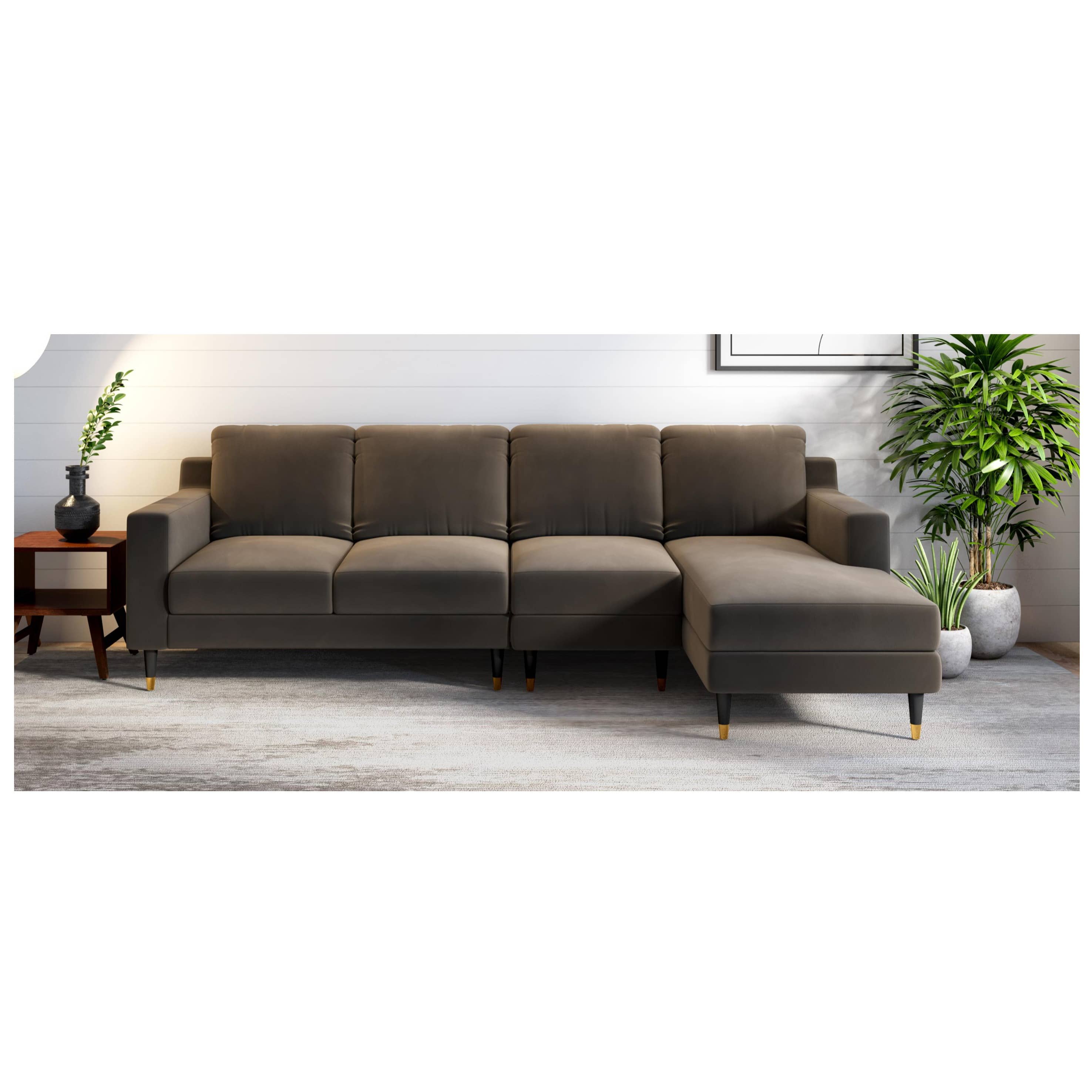 Harlow 5 Seater LHS Sectional Sofa in Coco Colour