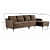 Harlow 5 Seater LHS Sectional Sofa in Coco Colour - right_view