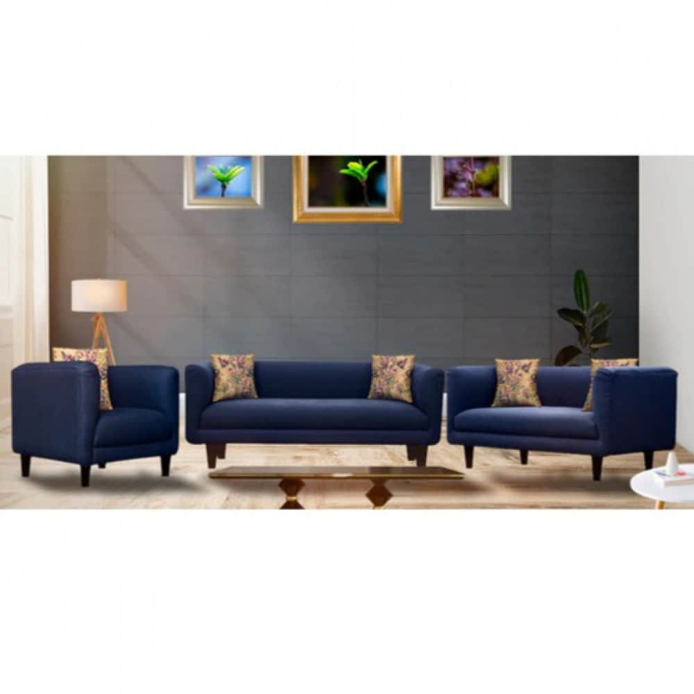 Bucket Style Sofa Set (3+2+1) In Blue Colour - photo
