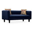 Bucket Style Sofa Set (3+2+1) In Blue Colour - rear_view