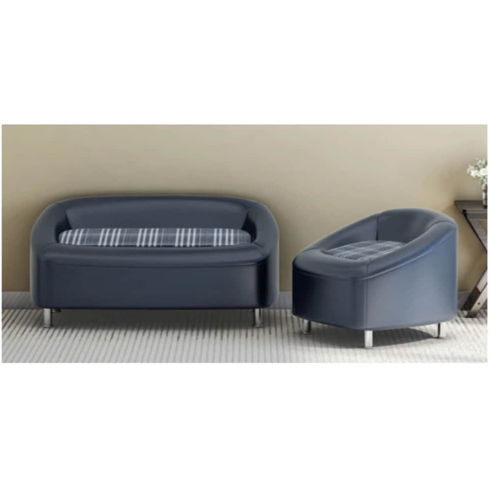 Nelson Sofa Set (2+1) Seater in Black Colour - photo