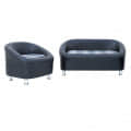 Nelson Sofa Set (2+1) Seater in Black Colour - front_view