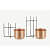 Leonardo Copper Planter Pot with Stand - top_view