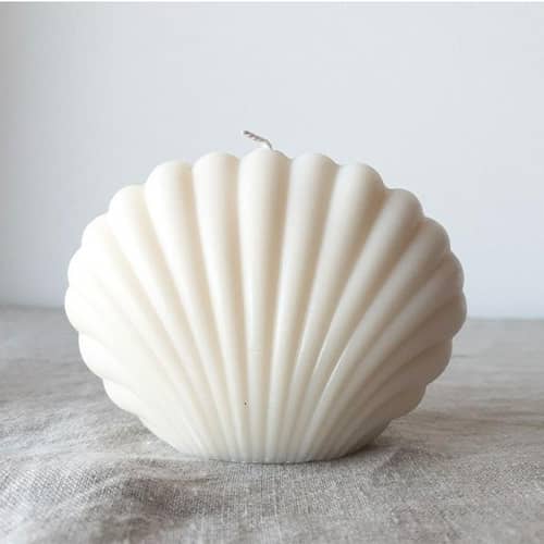 Shell Shape Candle White in Color