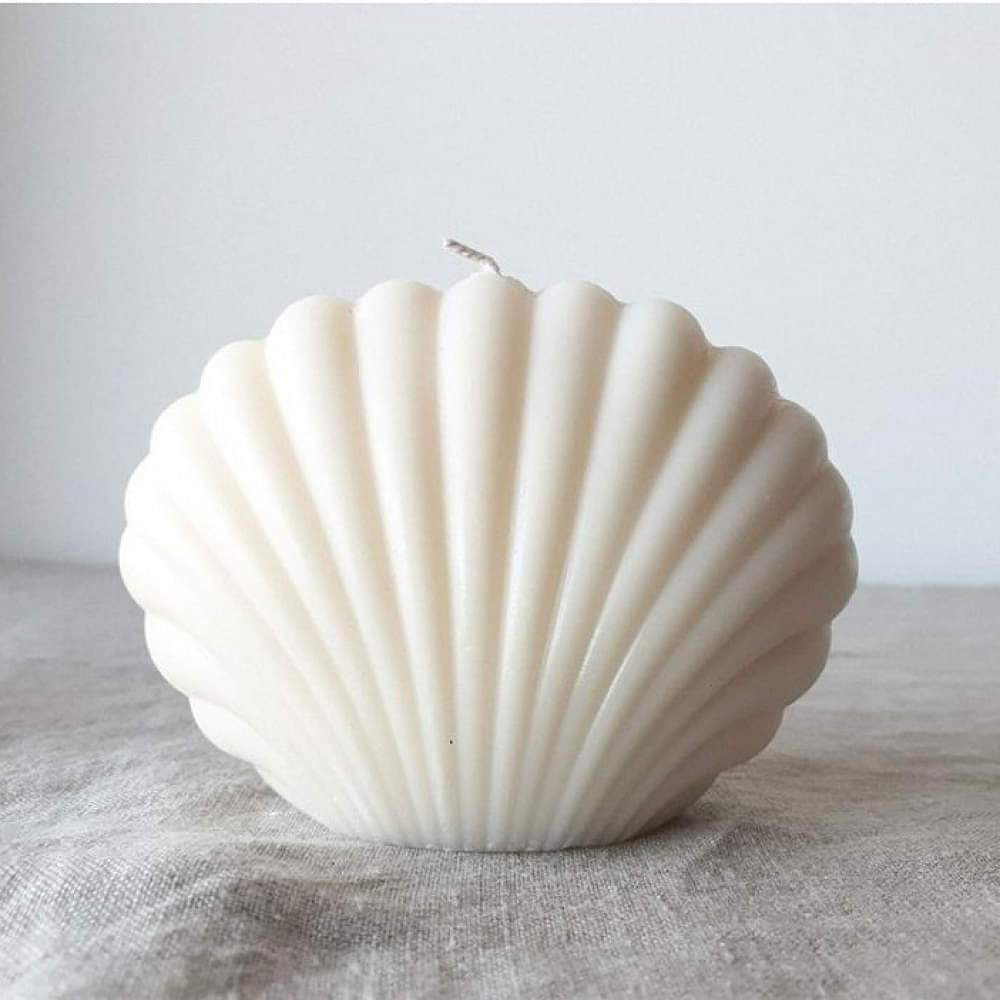 Shell Shape Candle White in Color - photo