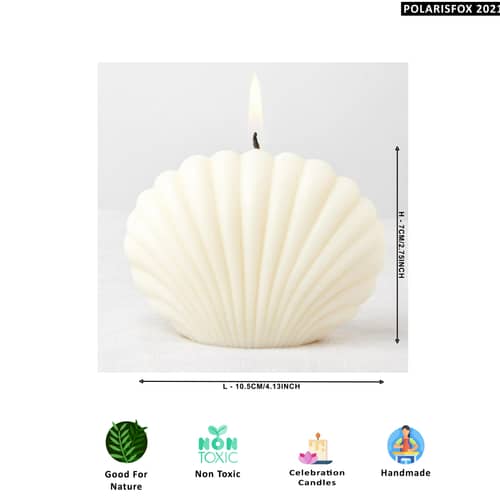 Shell Shape Candle White in Color