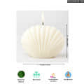 Shell Shape Candle White in Color - left_view