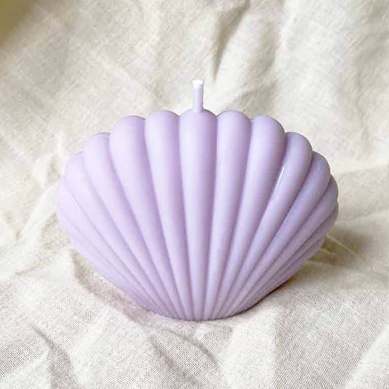 Shell Shape Fragrance Candle Natural and Biodegradable Soya Wax - rear_view