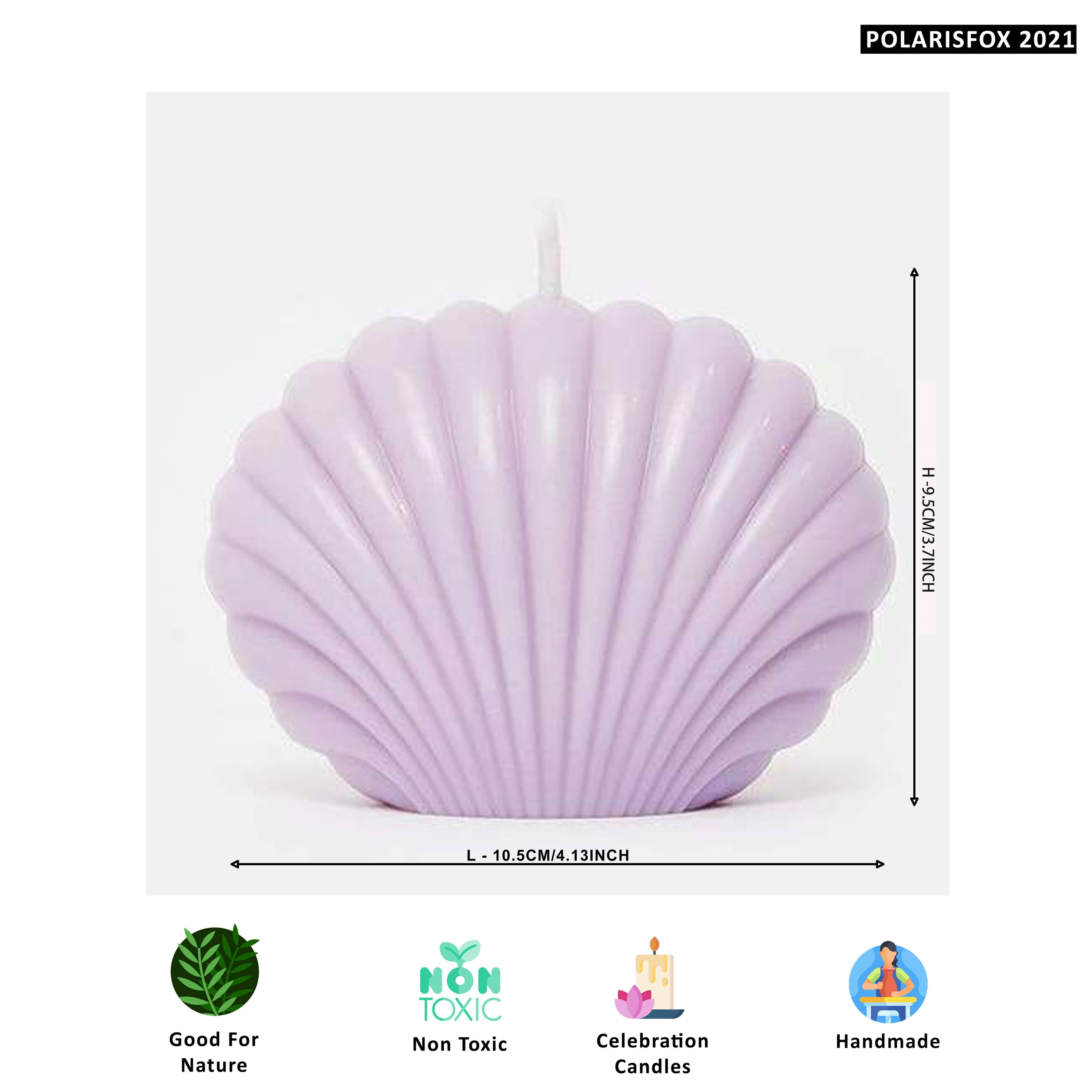 Shell Shape Fragrance Candle Natural and Biodegradable Soya Wax - left_view