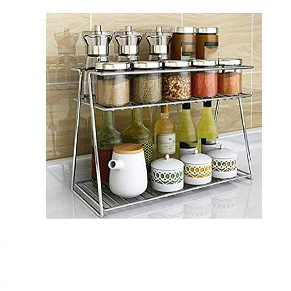 Stainless Steel Spice 2-Tier Trolley Container - photo