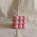 Scented Bubble Candle in Pink Color - left_view
